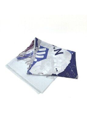 Chanel Shawl No5 Perfume Cashmere Blue